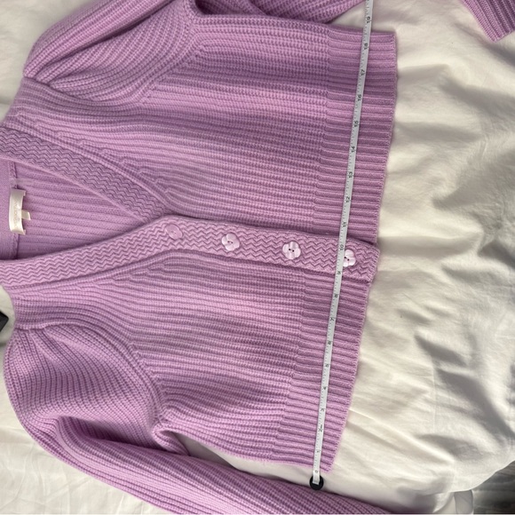 NWT LOVESHACKFANCY LARGE AVIGNON CROPPED WOOL/CASHMERE CARDIGAN - Picture 13 of 13